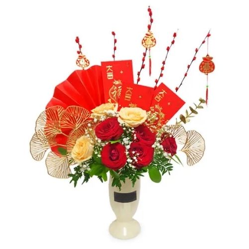 Elegant Flowers Arrangement - Bunga Imlek 2025